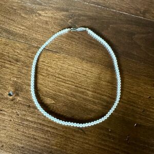Vintage Faux Pearl Choker Necklace 16" Single Strand Minimalist Classic Jewelry